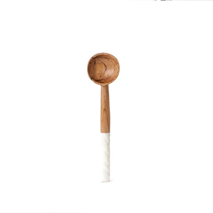 Olive Wood & Bone Scoop