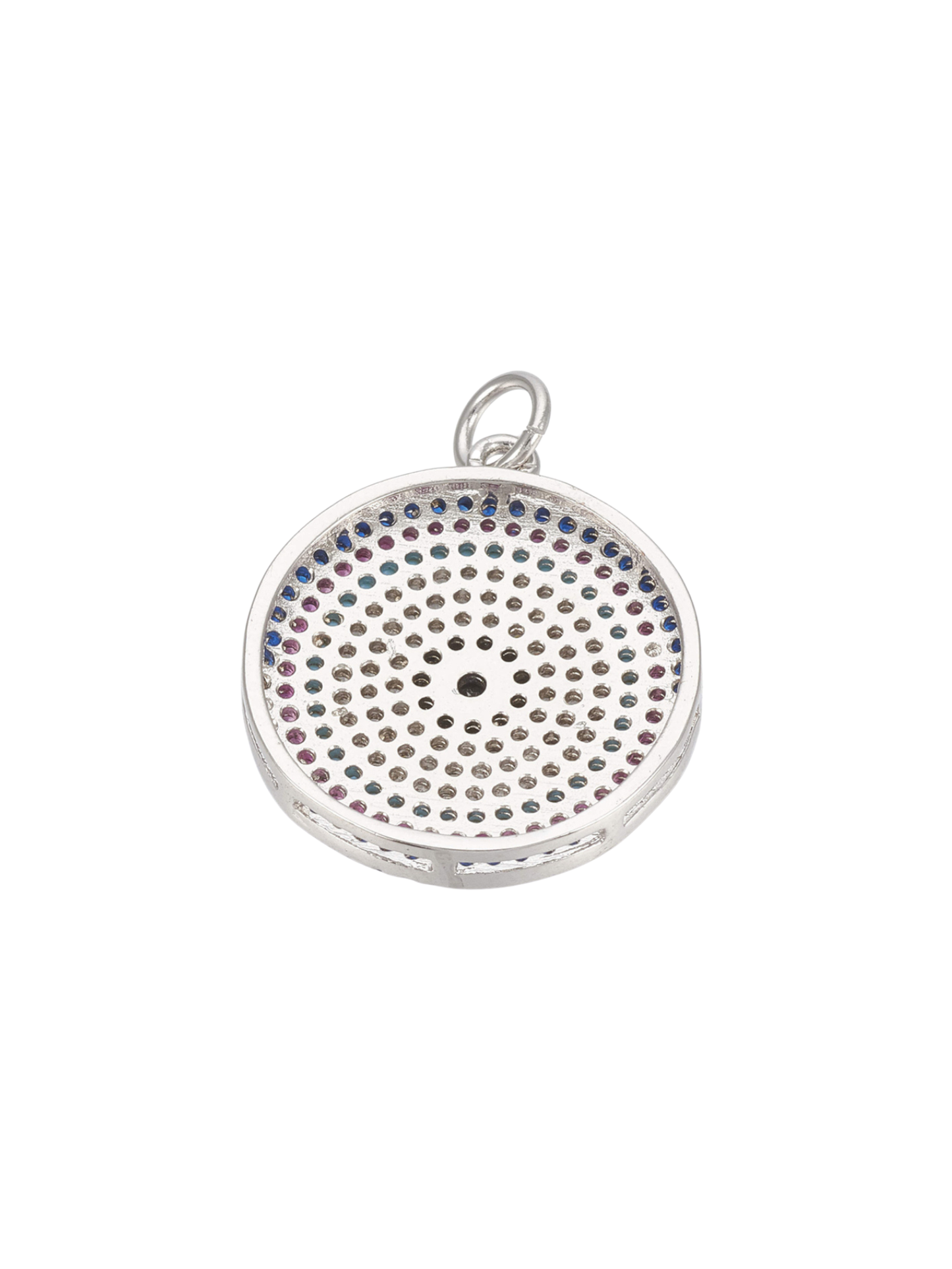 Silver Radiant Circle Charm