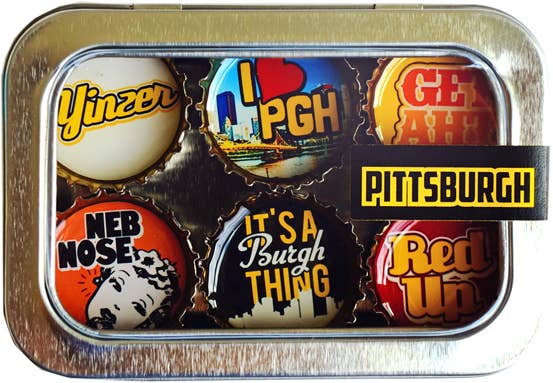 Pittsburgh Pennsylvania Magnets | Black and Gold Gift