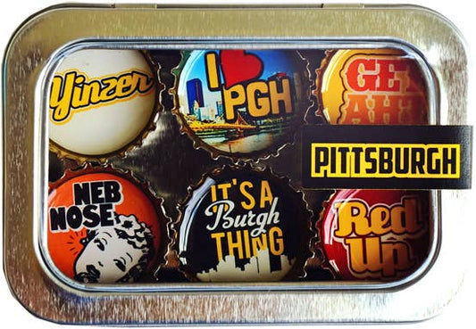 Pittsburgh Pennsylvania Magnets | Black and Gold Gift