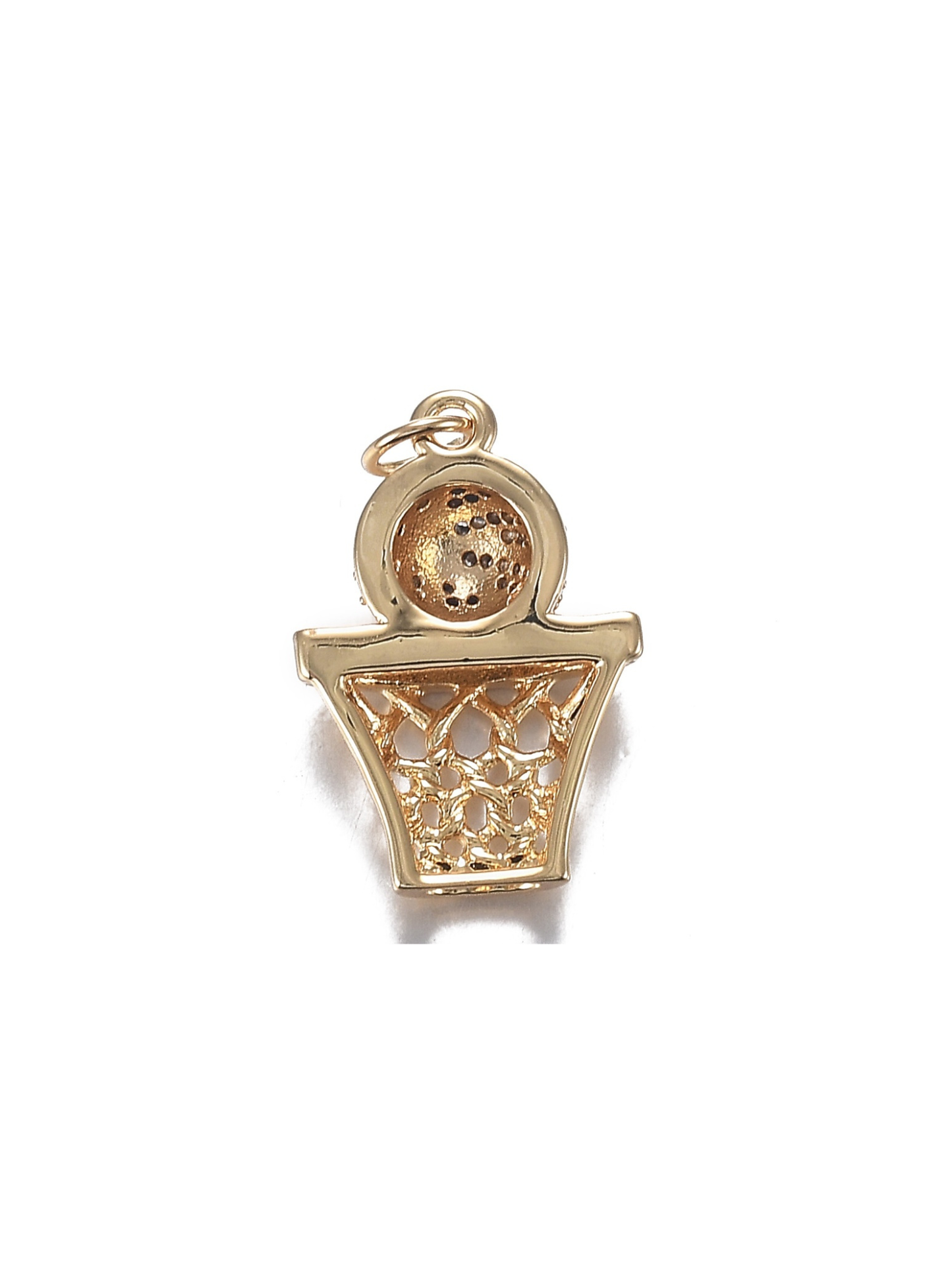 Gold "Bling" Swish Basketball Charm