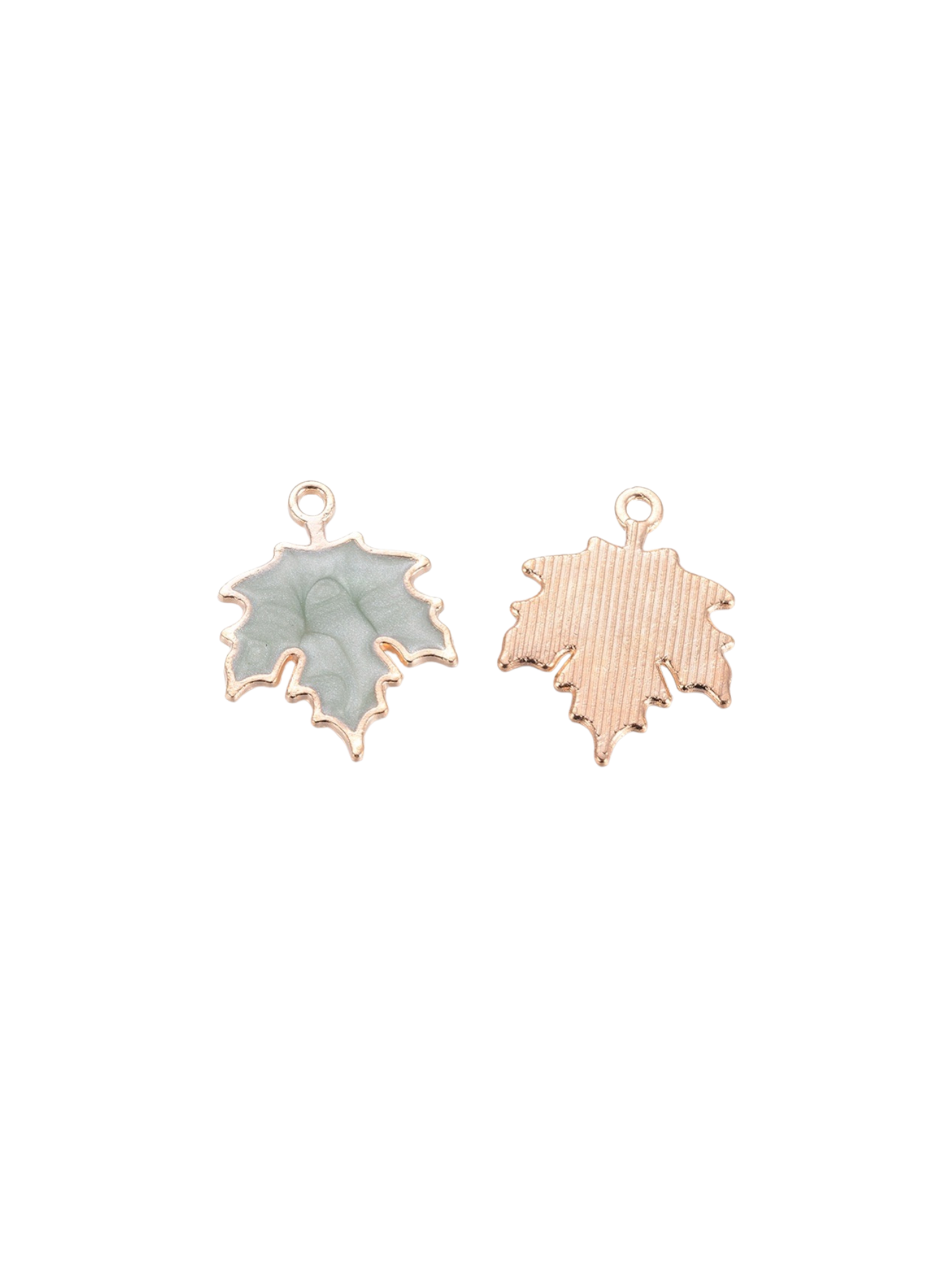 Gold Marbled Leaf Charm