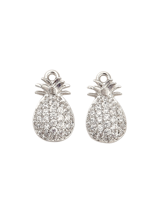 Silver Pineapple Charm