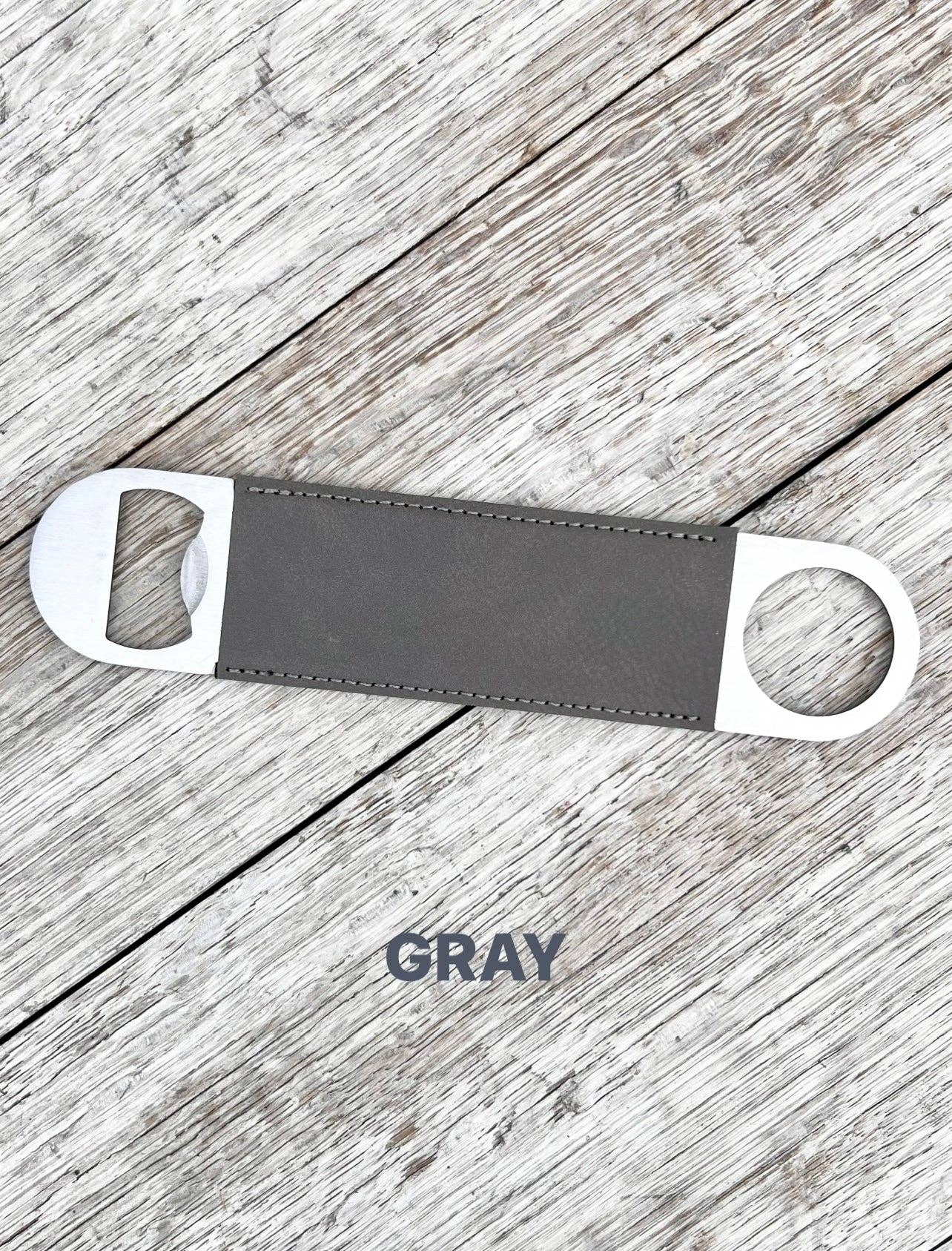 Laserable Leatherette/Paddle Style Bottle Opener