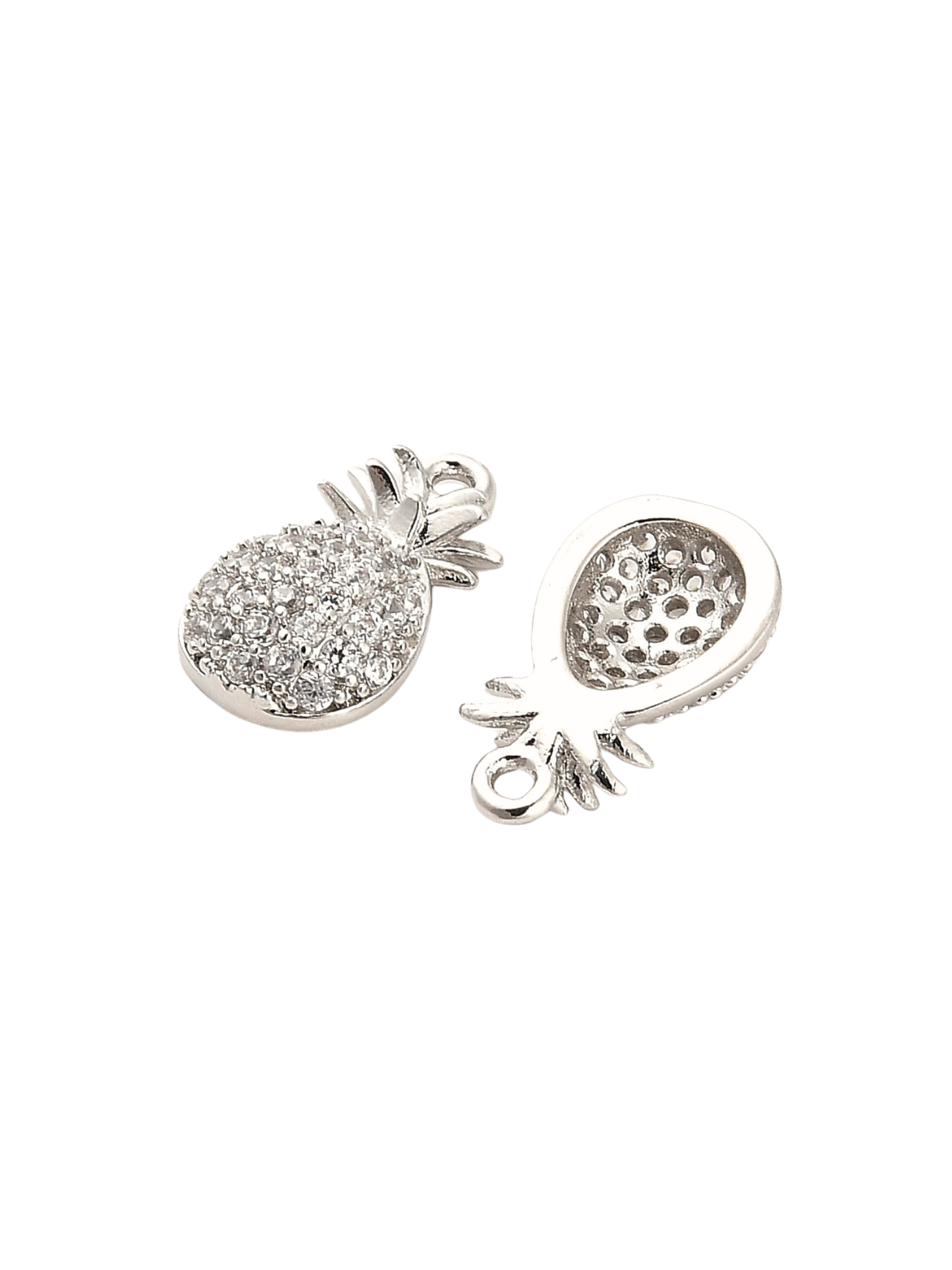 Silver Pineapple Charm