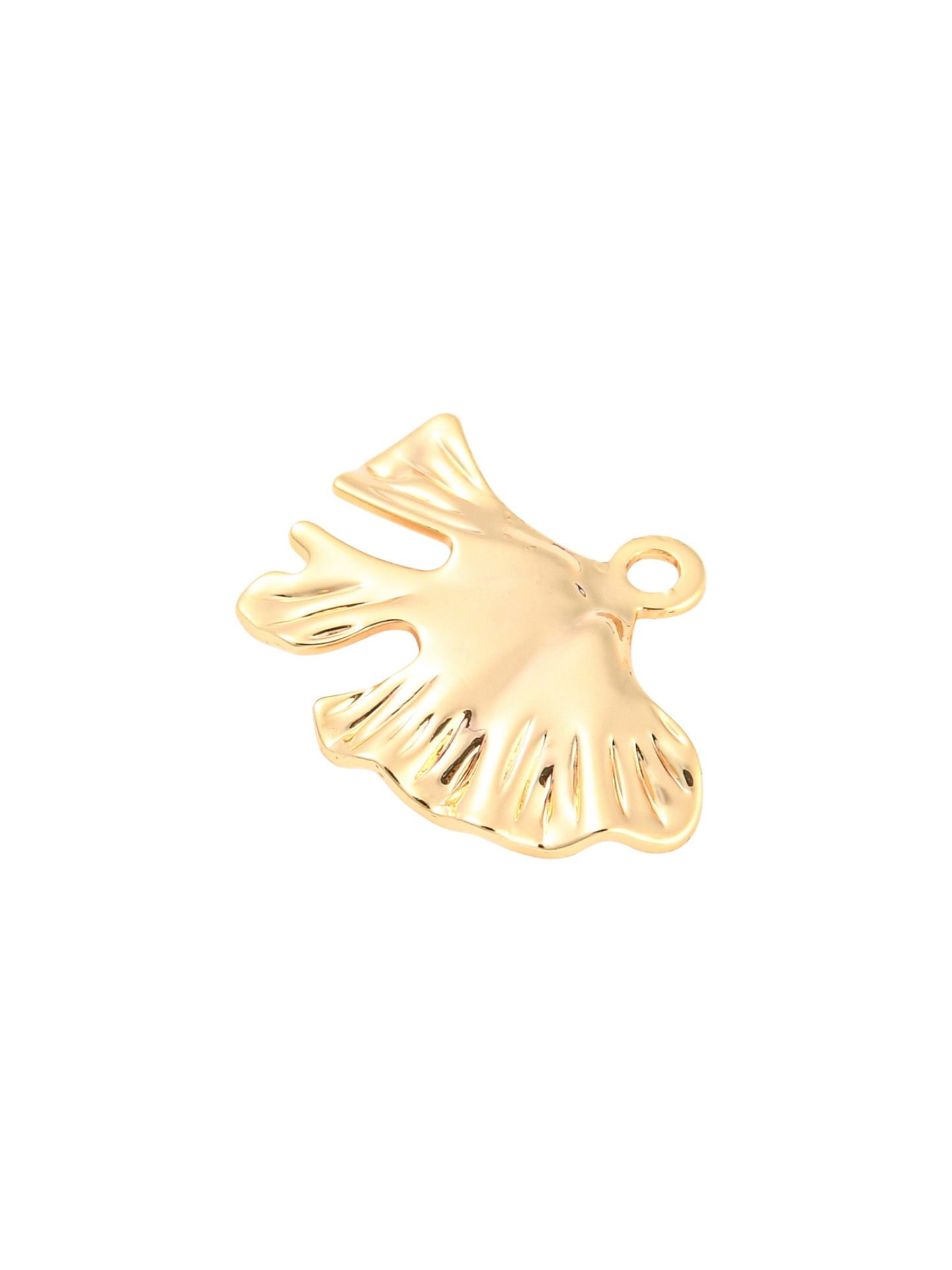 Gold Ginkgo Leaf Charm