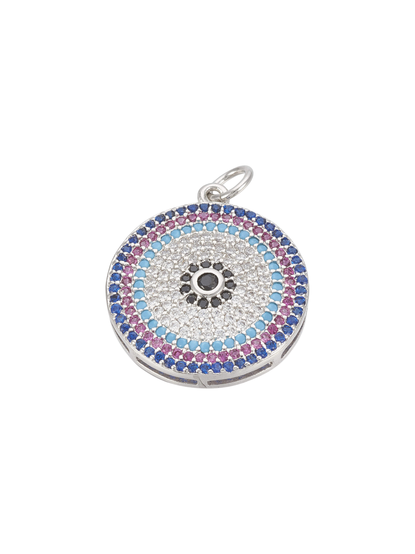 Silver Radiant Circle Charm