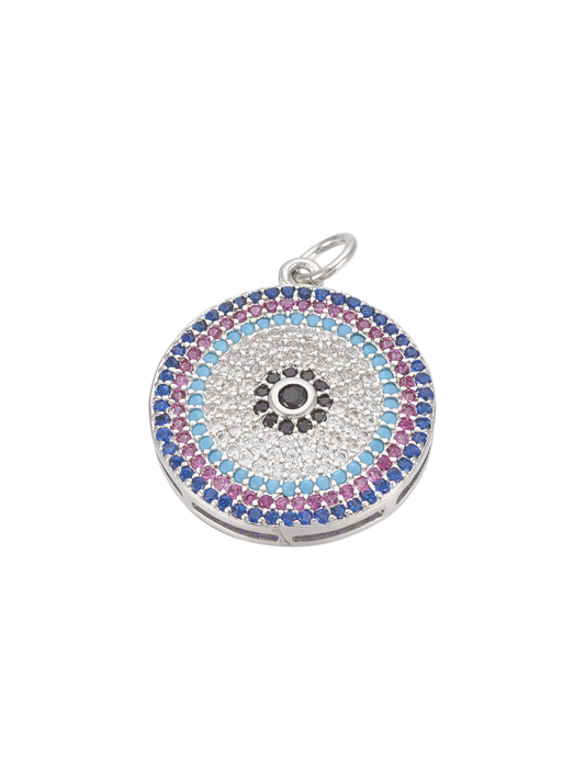 Silver Radiant Circle Charm