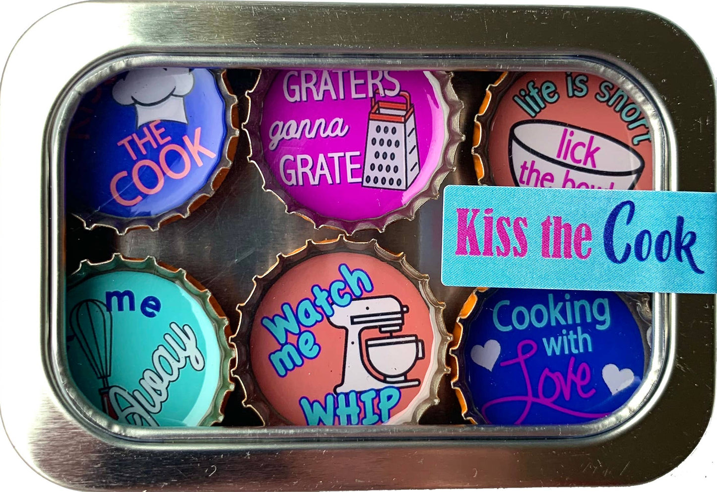Kiss The Cook Magnets | Funny Kitchen Decor