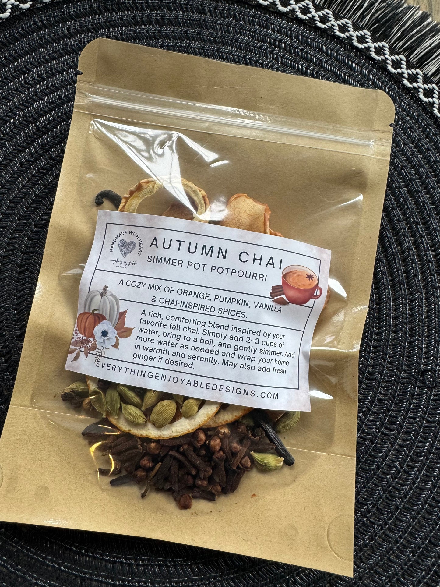 Autumn Chai Simmer Pot – Cozy Fall Spice Stovetop Potpourri Blend