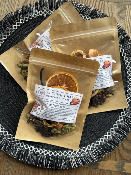 Autumn Chai Simmer Pot – Cozy Fall Spice Stovetop Potpourri Blend