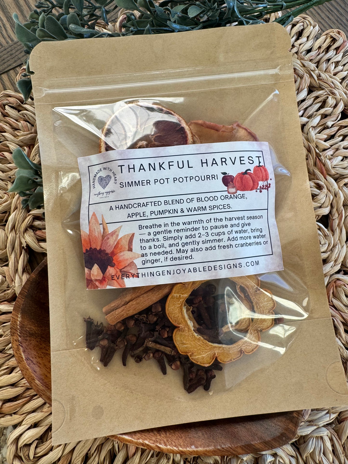 Thankful Harvest Simmer Pot – Warm & Cozy Natural Stovetop Potpourri