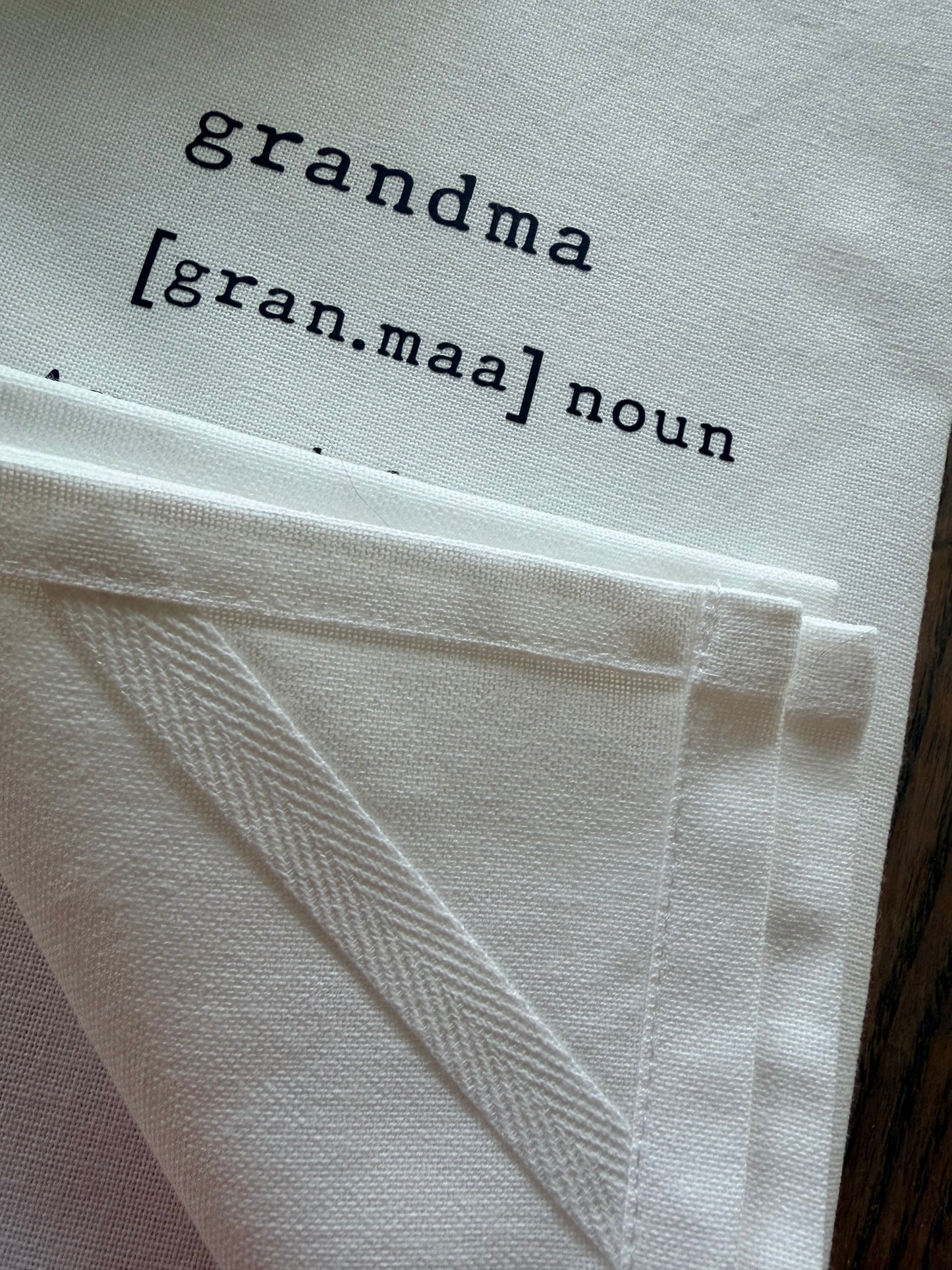 Grandma Definition Tea Towel | Meaningful Gift | Mother's Day Kitchen Towel | Farmhouse Decor | Gift for Her
