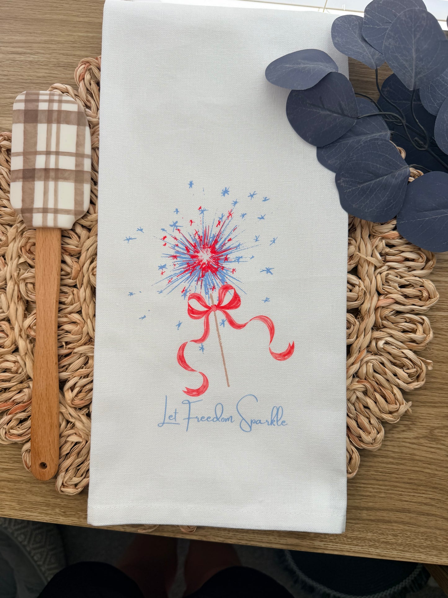 Let Freedom Sparkle Tea Towel | Fourth of July Decor | America 250