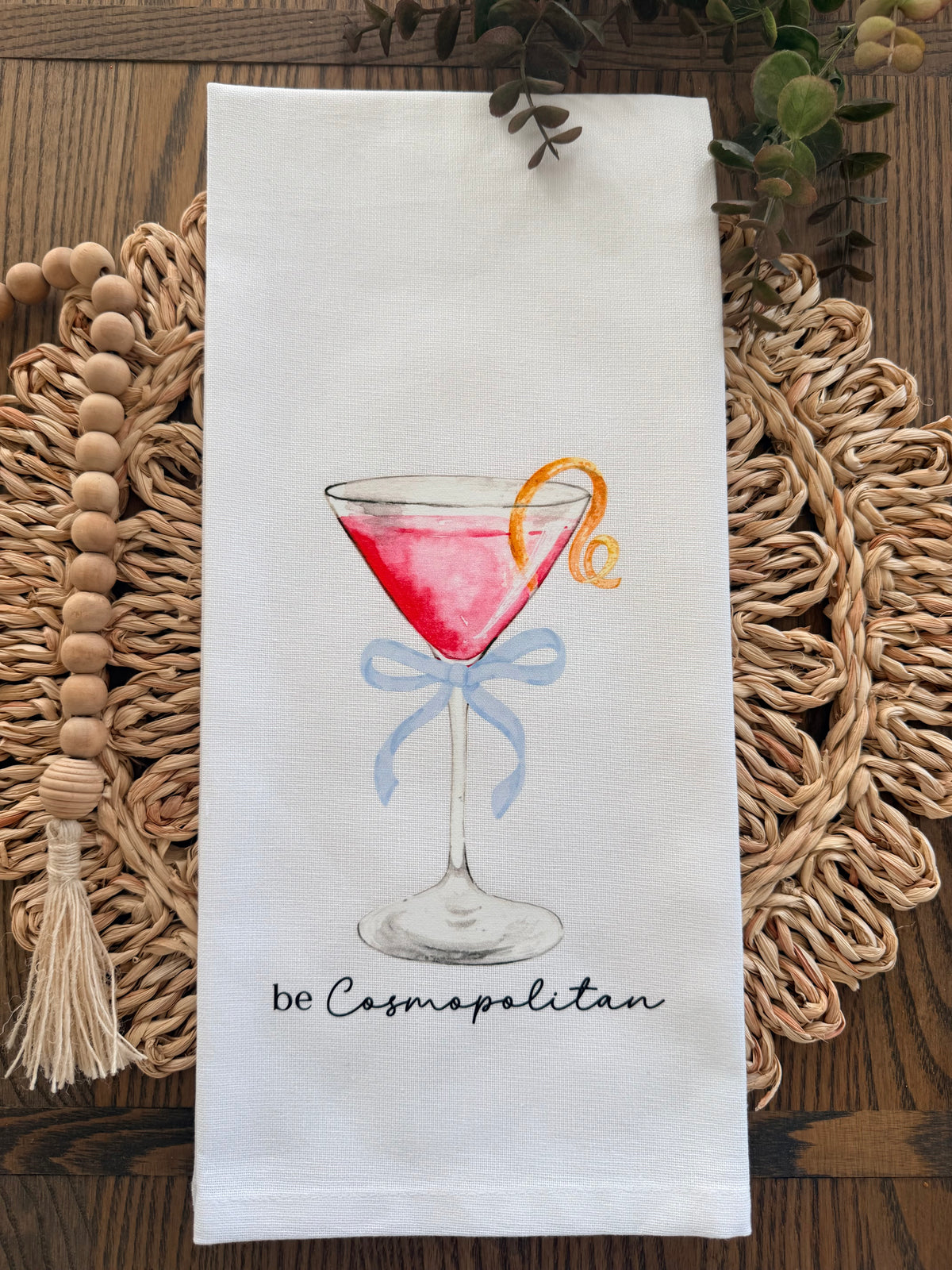 Be Cosmopolitan Martini Tea Towel