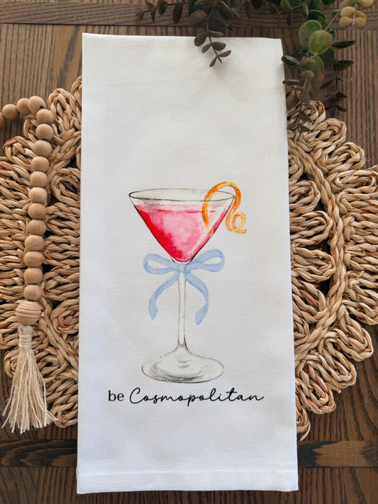 Be Cosmopolitan Martini Tea Towel