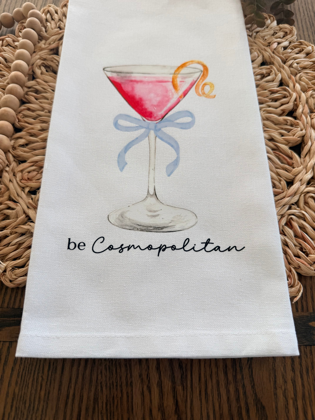 Be Cosmopolitan Martini Tea Towel