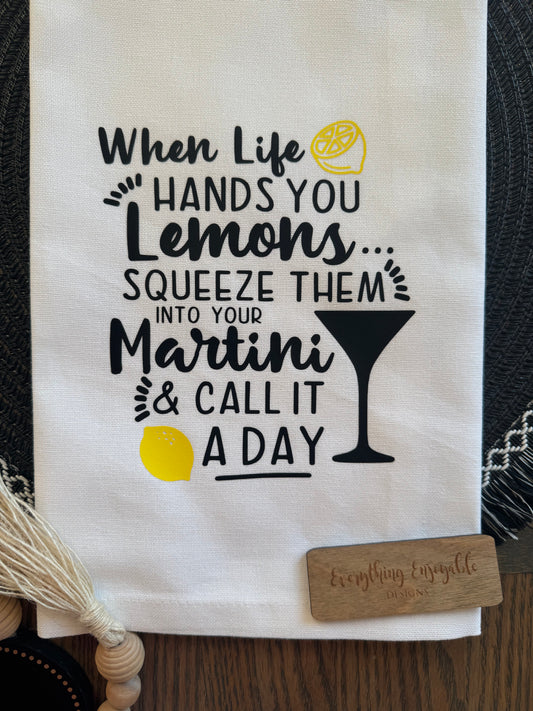 Lemon Martini Tea Towel