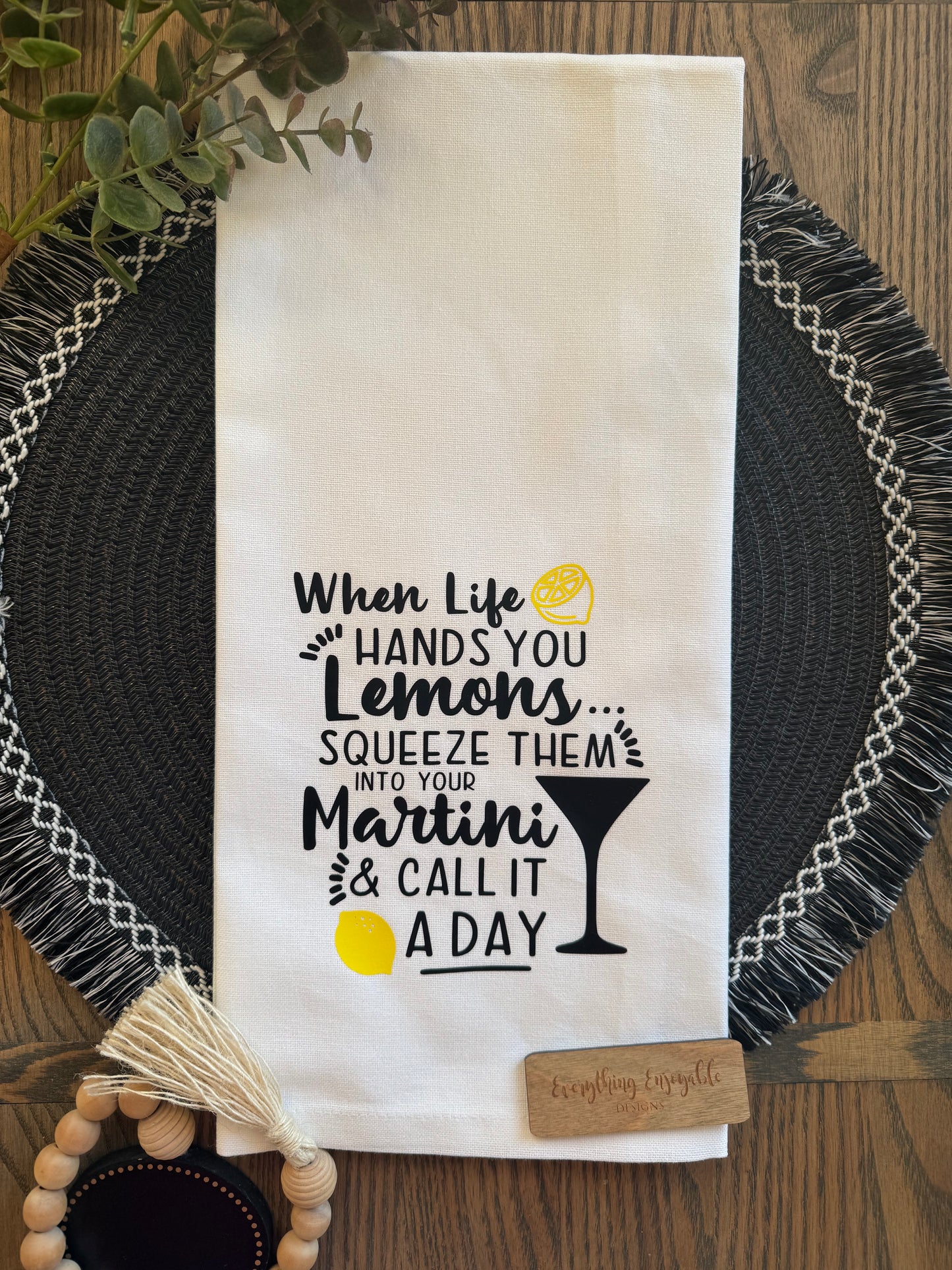 Lemon Martini Tea Towel