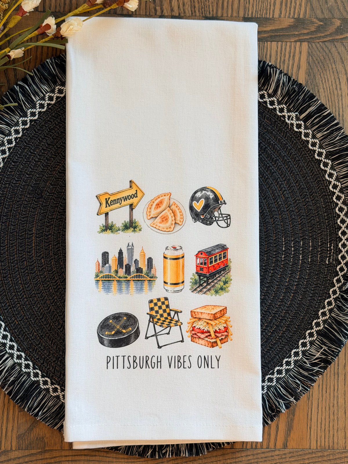 Pittsburgh Vibes Only Tea Towel