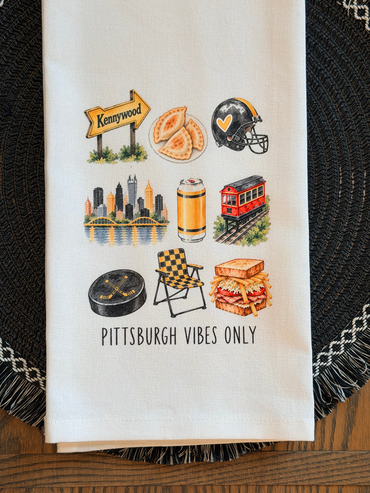 Pittsburgh Vibes Only Tea Towel