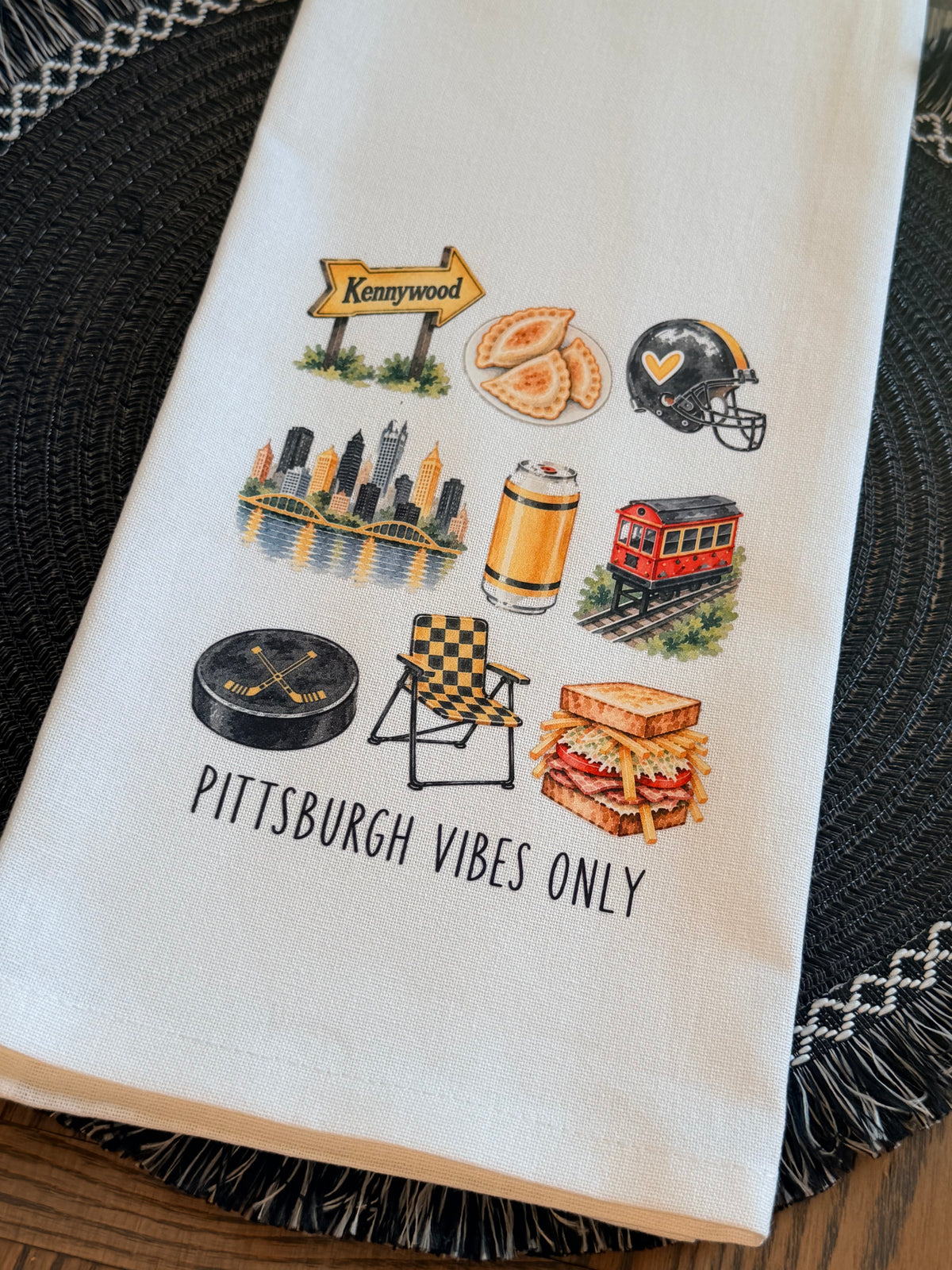 Pittsburgh Vibes Only Tea Towel