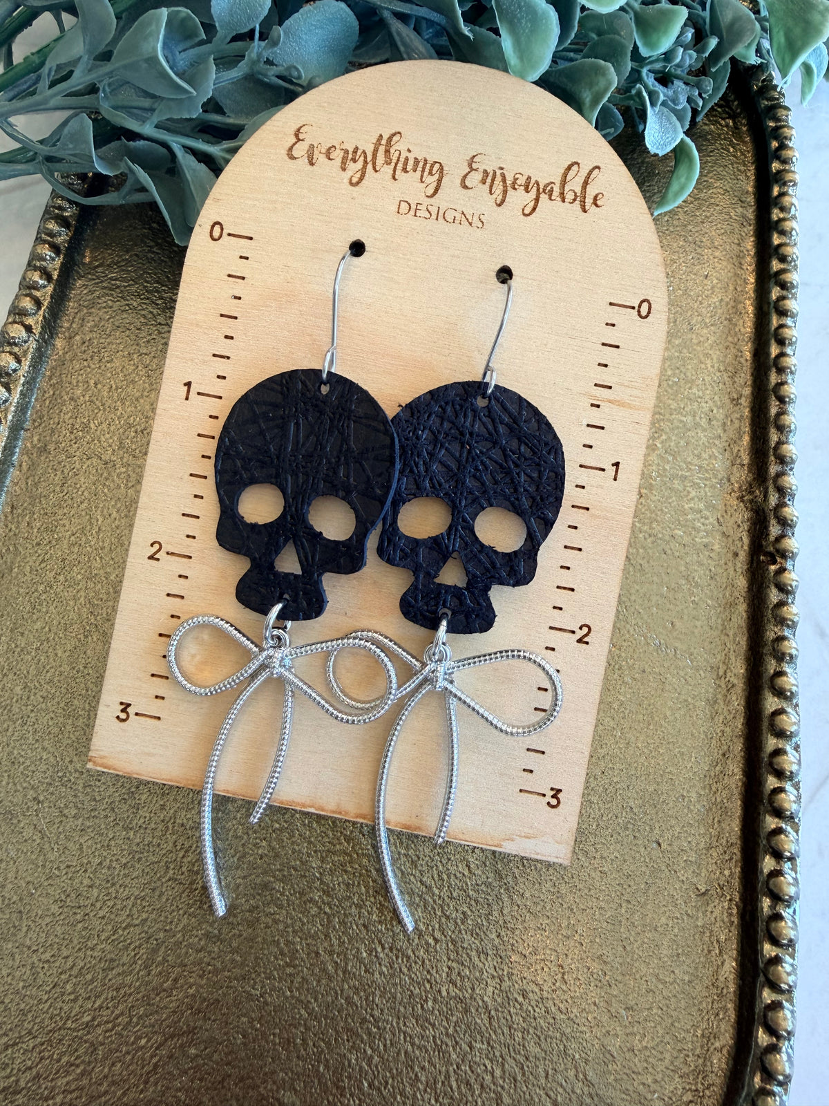 Skull Bow Earrings