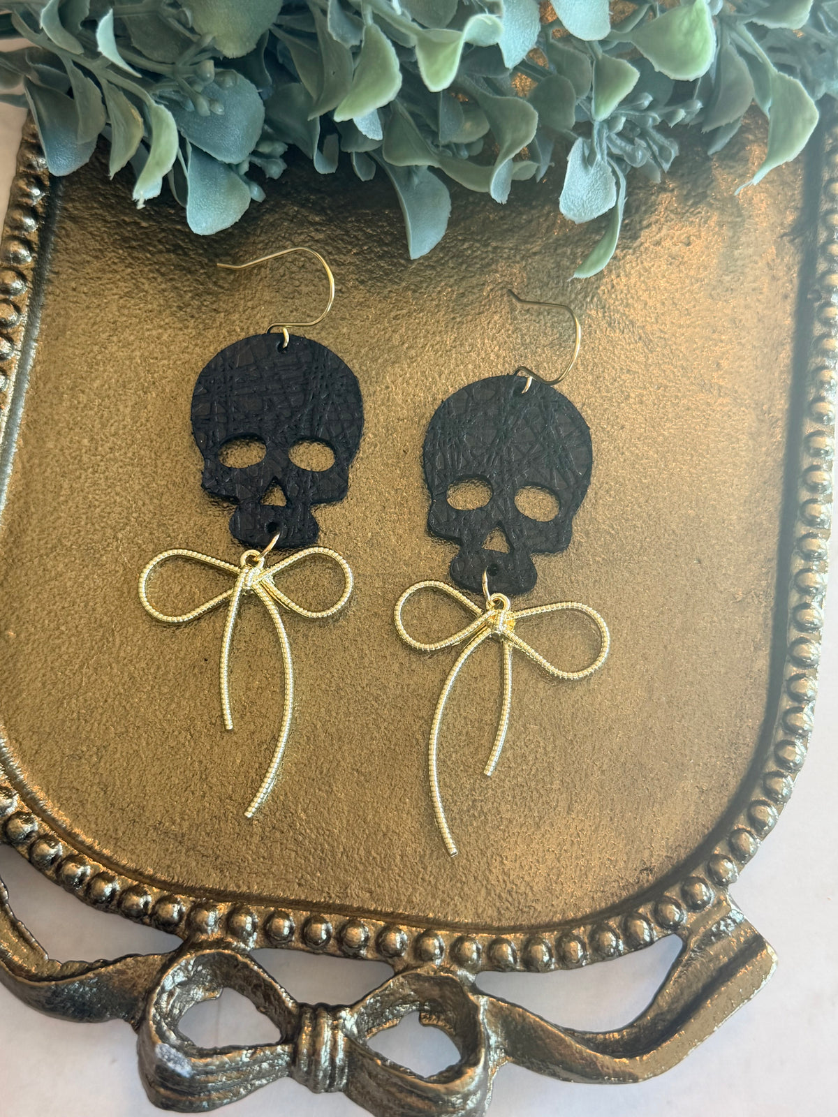 Skull Bow Earrings