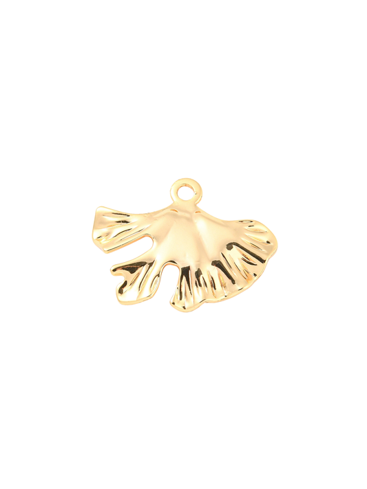 Gold Ginkgo Leaf Charm