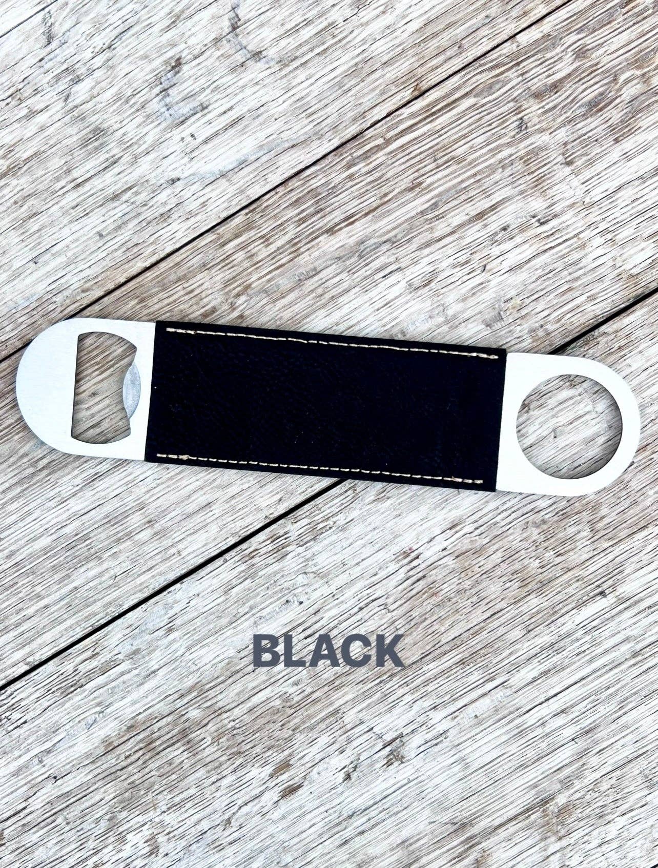 Laserable Leatherette/Paddle Style Bottle Opener