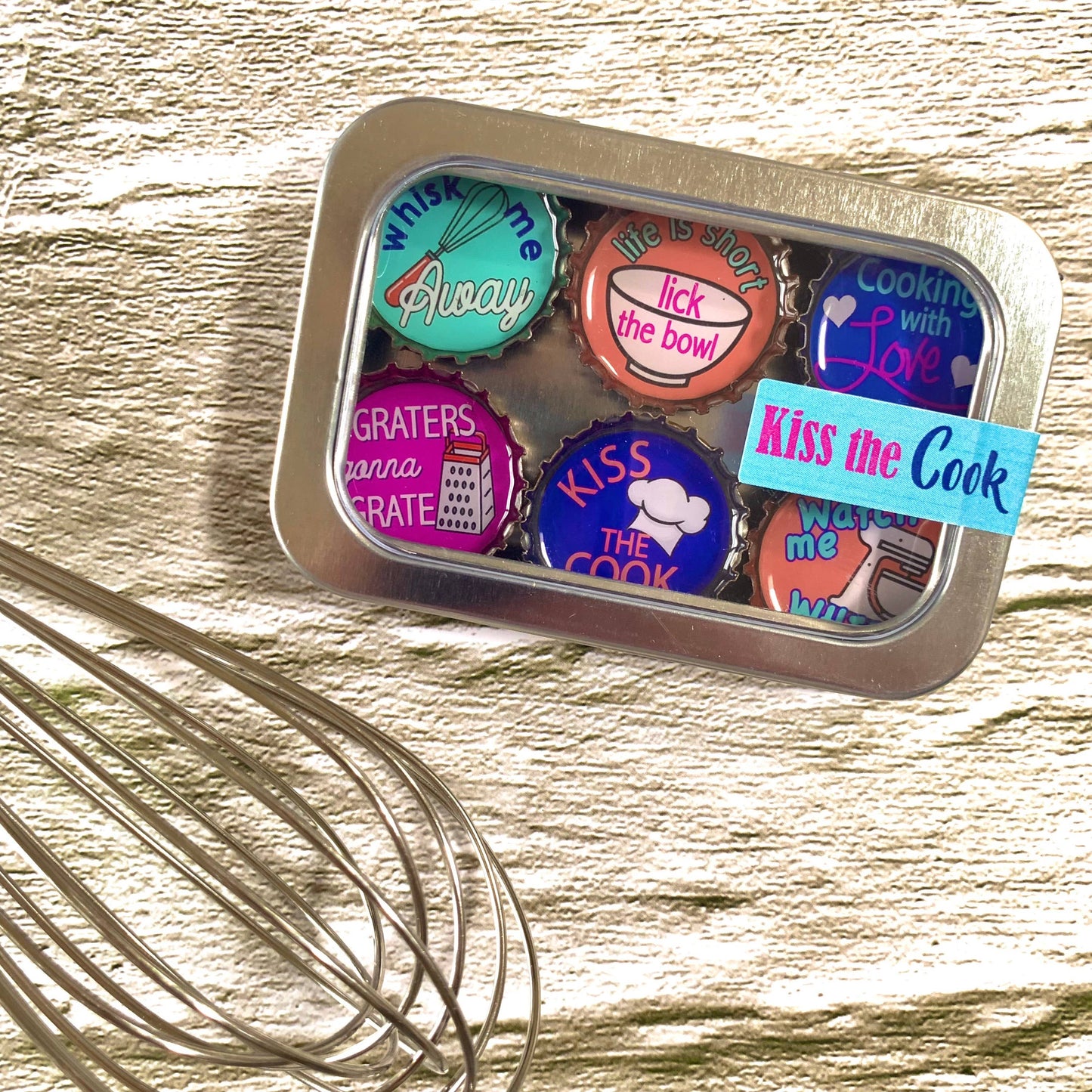 Kiss The Cook Magnets | Funny Kitchen Decor